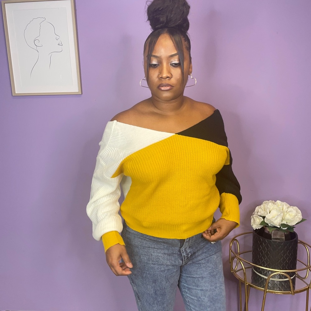 NEW Color Block Sweater